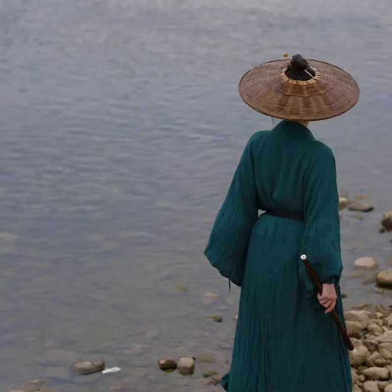 Handwoven Bamboo Hat, Ancient Style Prop Hat, Vintage Finished with Chin Strap