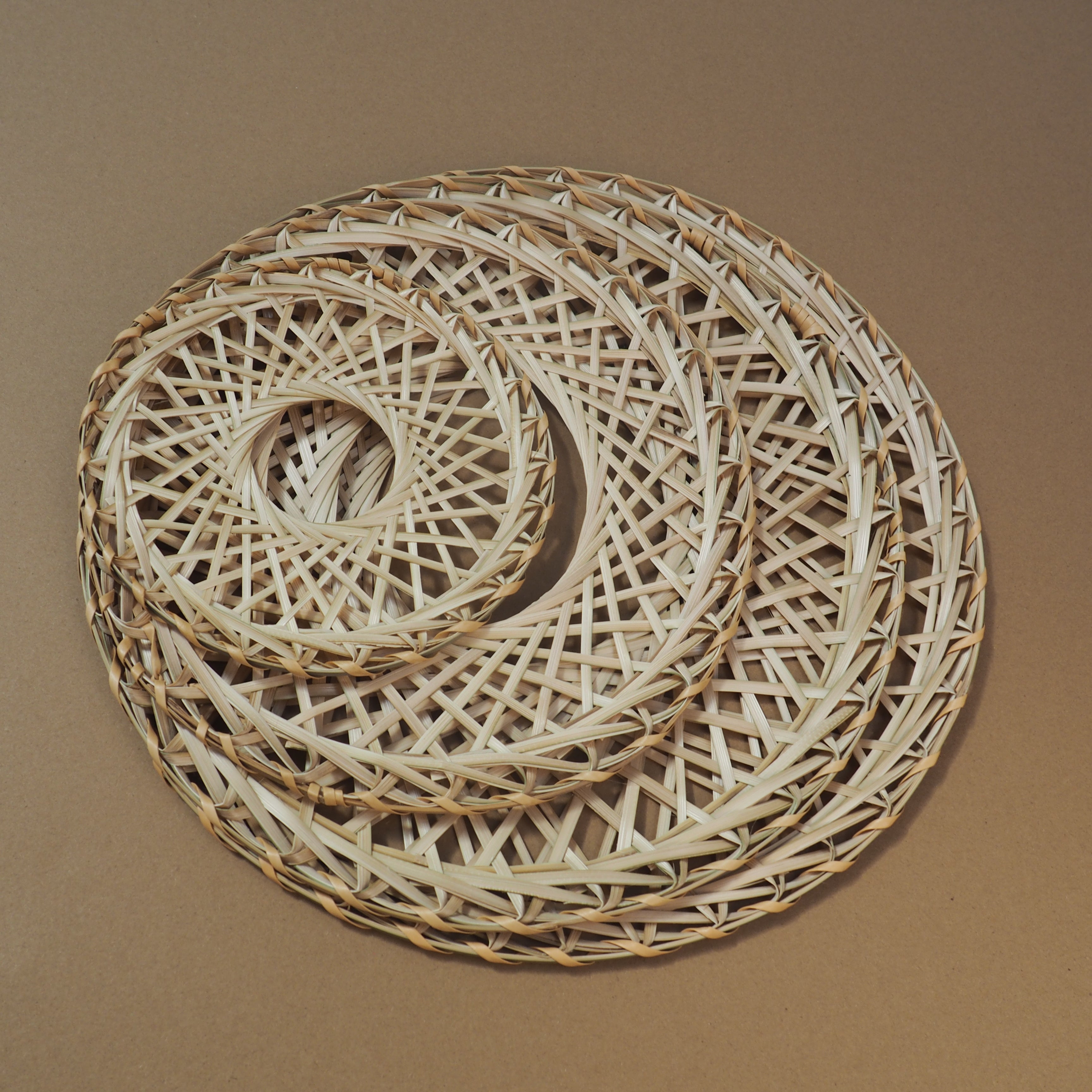 Handwoven Bamboo Dance Hat, Hollow-out Performance Prop, Retro Oriental Wall Hanging Home Decor