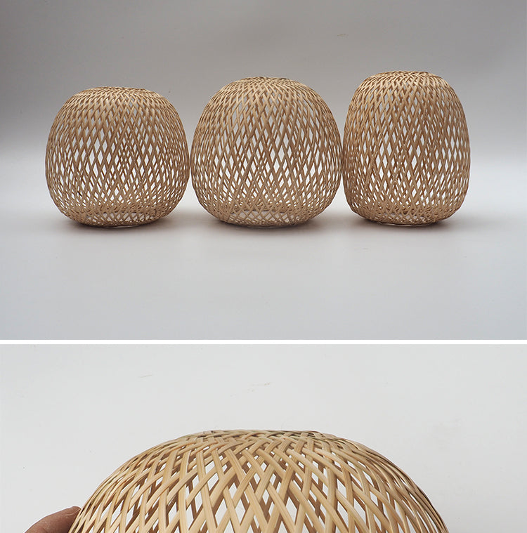 Hand-woven Bamboo Chinese Style Lampshade, Decor Shade for Dining Room Teahouse Study, for Ancient Costume Shooting Birthday Wedding Homestay Decoration (Lamp base & bulb not included)