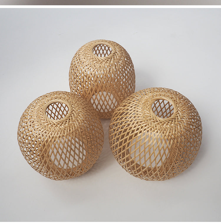 Hand-woven Bamboo Chinese Style Lampshade, Decor Shade for Dining Room Teahouse Study, for Ancient Costume Shooting Birthday Wedding Homestay Decoration (Lamp base & bulb not included)