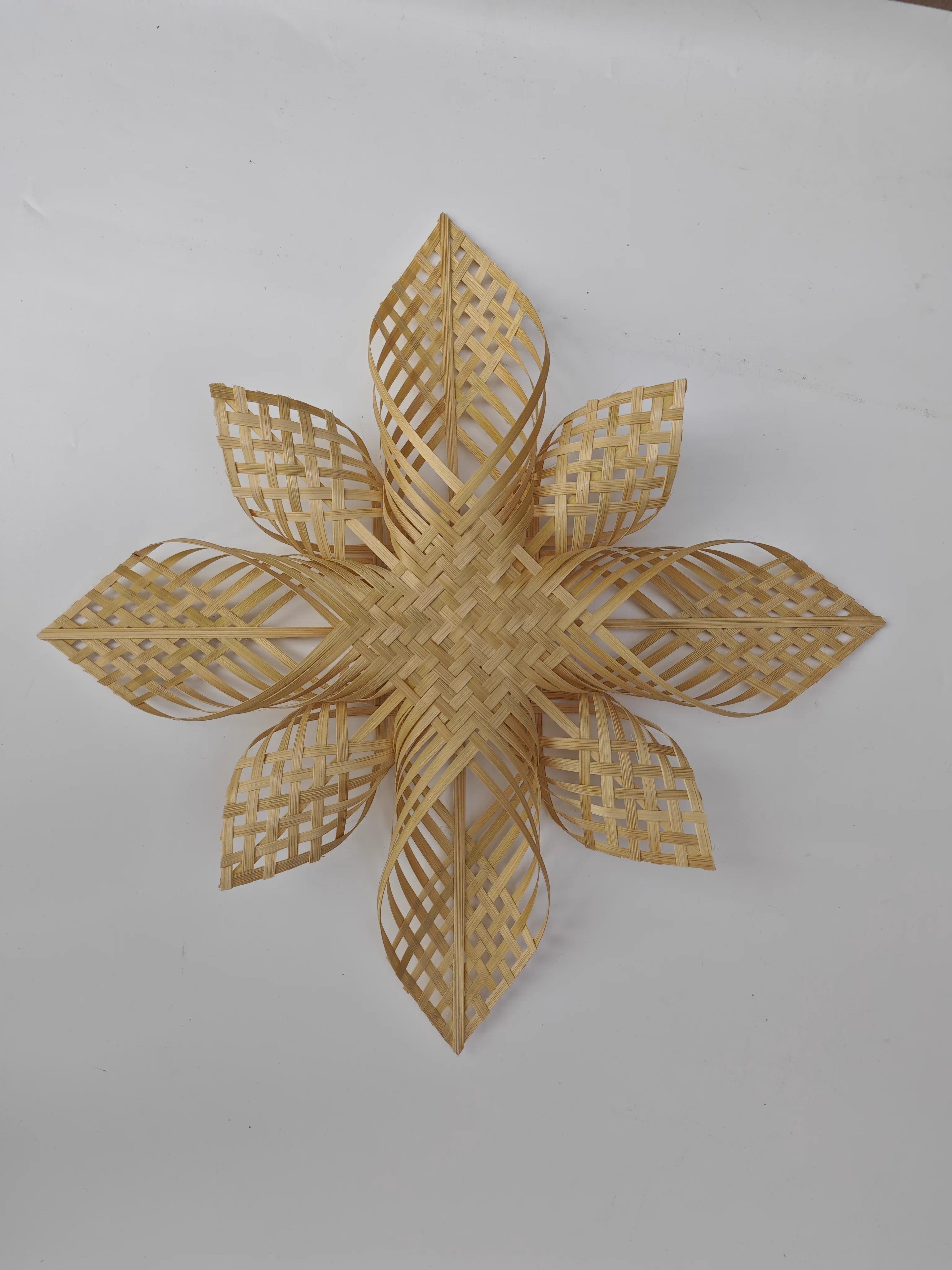 Bamboo Woven Snowflake Wall Hanging