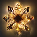 Bamboo Woven Snowflake Wall Hanging