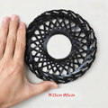 Black Vintage Cosplay Mini Bamboo Woven Hat - Tiny Hollow Out Straw Hat for BJD Doll Accessories DIY
