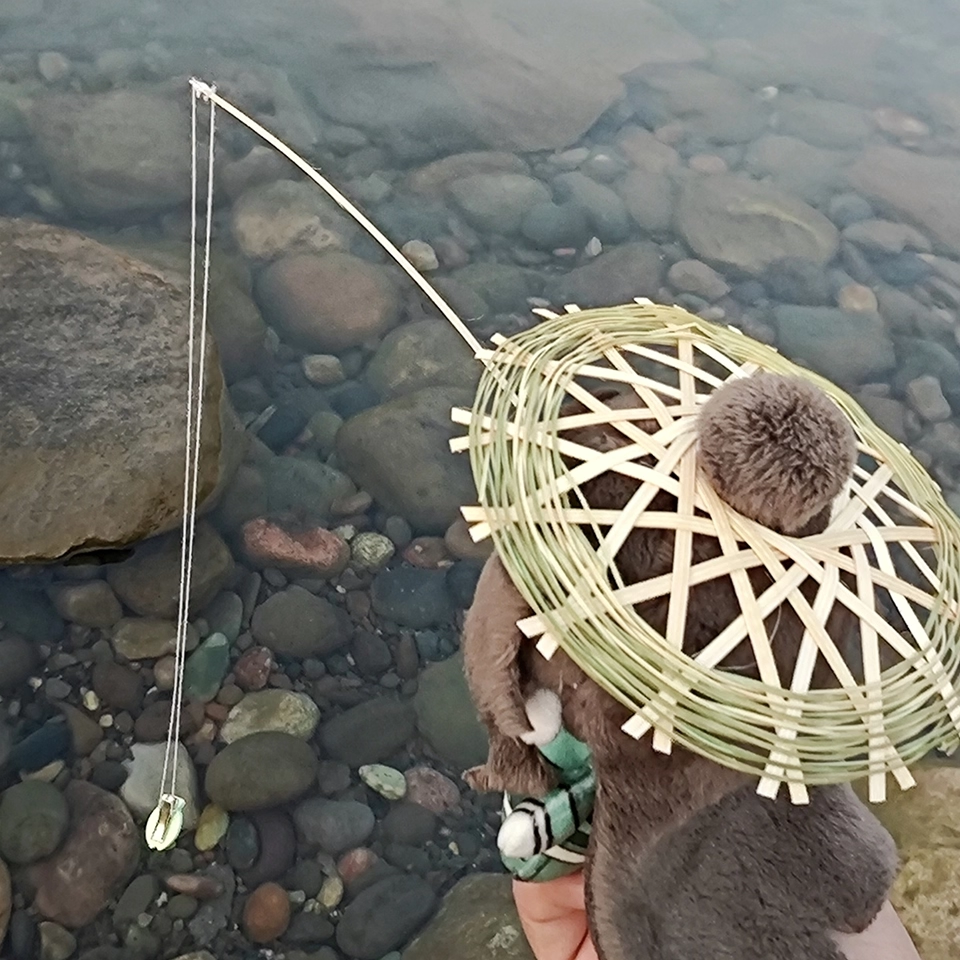 Mini Ancient-Style Bamboo Hat DIY Accessory for Xie Lian & Li Lianhua Plush Dolls, Tiny Ancient Hats for BJD Dolls
