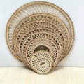 Handwoven Bamboo Dance Hat, Hollow-out Performance Prop, Retro Oriental Wall Hanging Home Decor